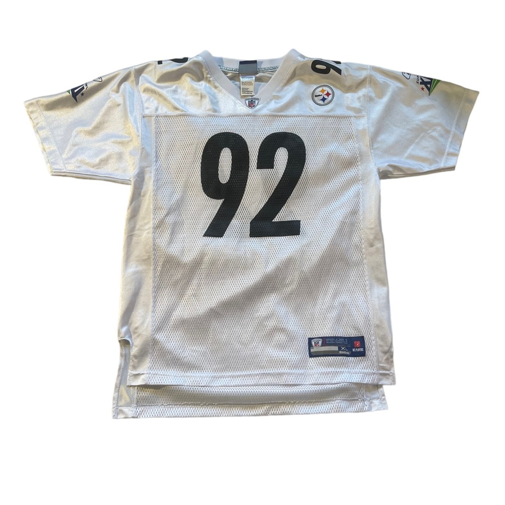 Reebok Pittsburgh Steelers Super-bowl James Harrison Jersey Kids size XL
